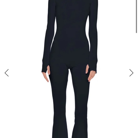 Norma Kamali Black Flare Jumpsuit - Picture 2 of 5